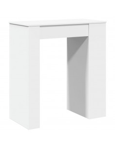 Tavolo Bar con Rastrelliera Bianco 95x47x103,5 cm Multistrato