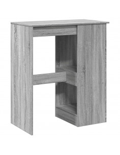 Tavolo Bar con Rastrelliera Grigio 102x50x103,5cm Multistrato