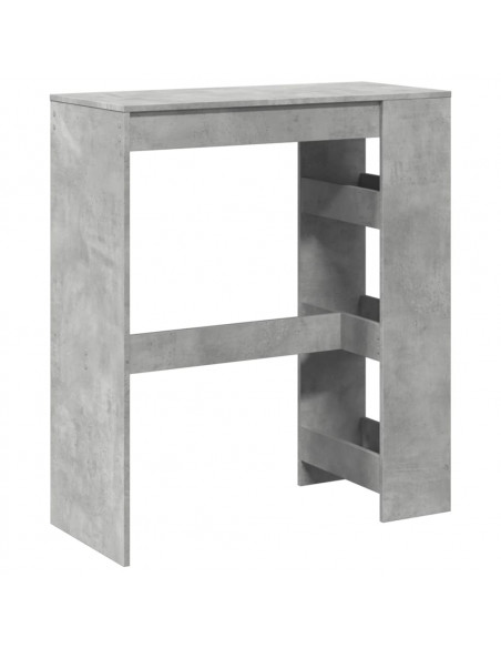 Tavolo Bar con Rastrelliera Grigio 90x40x103,5 cm Multistrato