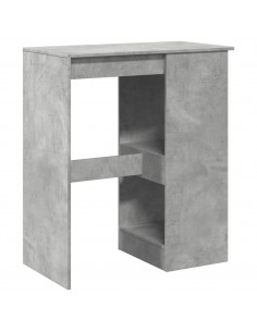 Tavolo Bar con Rastrelliera Grigio 90x47,5x103,5 cm Multistrato