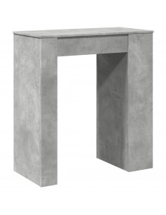 Tavolo Bar con Rastrelliera Grigio 95x47x103,5 cm Multistrato