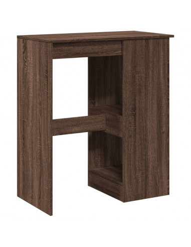 Tavolo Bar con Rastrelliera Marrone 90x47,5x103,5cm Multistrato