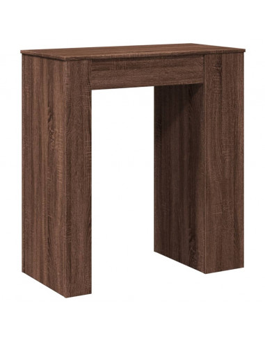 Tavolo Bar con Rastrelliera Marrone 95x47x103,5 cm Multistrato