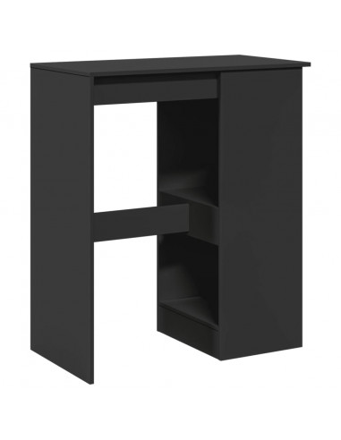 Tavolo Bar con Rastrelliera Nero 90x47,5x103,5 cm Multistrato