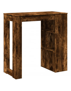 Tavolo Bar con Rastrelliera Rovere 102x50x103,5 cm Multistrato