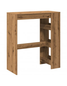 Tavolo Bar con Rastrelliera Rovere 90x40x103,5 cm Multistrato