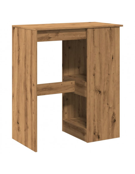 Tavolo Bar con Rastrelliera Rovere 90x47,5x103,5 cm Multistrato