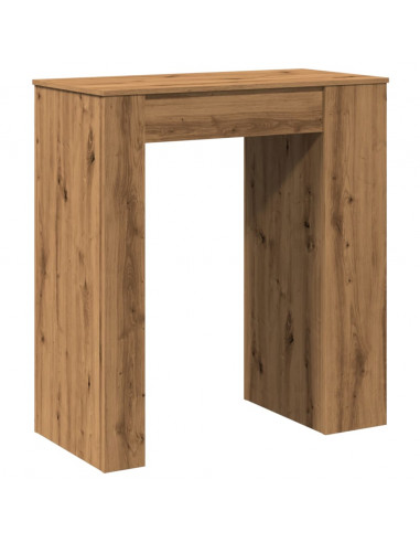 Tavolo Bar con Rastrelliera Rovere 95x47x103,5 cm Multistrato