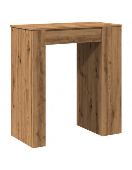 Tavolo Bar con Rastrelliera Rovere 95x47x103,5 cm Multistrato