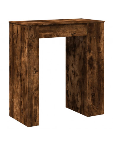 Tavolo Bar con Rastrelliera Rovere 95x47x103,5 cm Multistrato