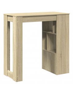 Tavolo Bar con Rastrelliera Sonoma 102x50x103,5 cm Multistrato