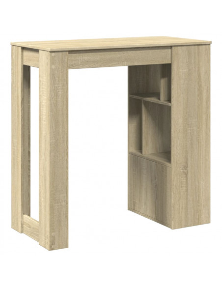 Tavolo Bar con Rastrelliera Sonoma 102x50x103,5 cm Multistrato