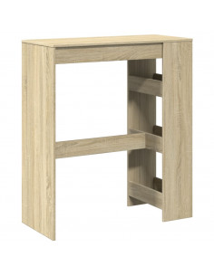 Tavolo Bar con Rastrelliera Sonoma 90x40x103,5 cm Multistrato