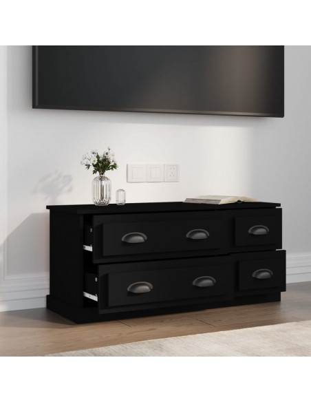 Mobile Porta TV Nero 100x35,5x45 cm in Legno Multistrato
