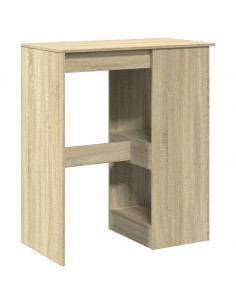 Tavolo Bar con Rastrelliera Sonoma 90x47,5x103,5 cm Multistrato