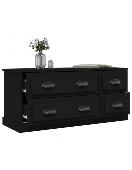 Mobile Porta TV Nero 100x35,5x45 cm in Legno Multistrato