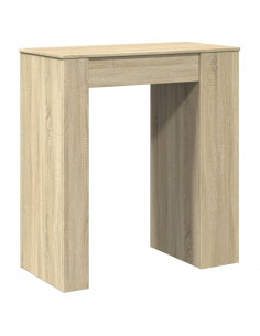 Tavolo Bar con Rastrelliera Sonoma 95x47x103,5 cm Multistrato