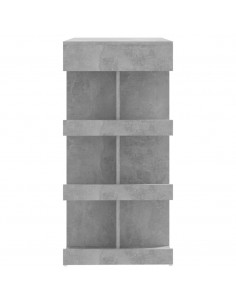 Tavolo Bar con Ripiani Grigio Cemento 100x50x101,5cm Truciolato