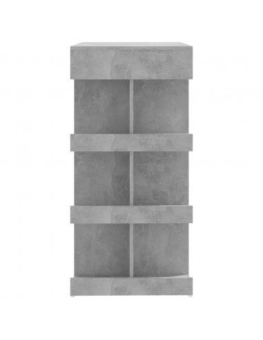 Tavolo Bar con Ripiani Grigio Cemento 100x50x101,5cm Truciolato