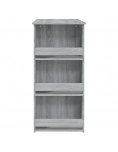 Tavolo Bar con Ripiani Grigio Sonoma 102x50x103,5cm Truciolato