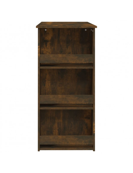 Tavolo Bar con Ripiani Rovere Fumo 102x50x103,5cm in Truciolato