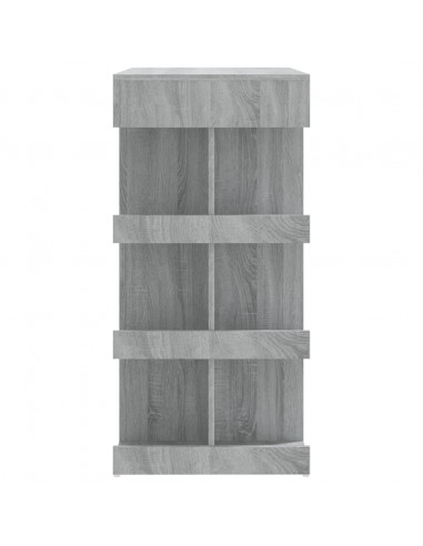 Tavolo Bar con Ripiano Grigio Sonoma 100x50x101,5 cm