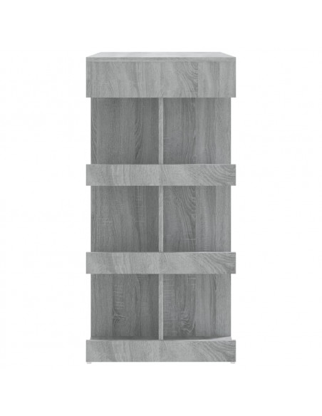 Tavolo Bar con Ripiano Grigio Sonoma 100x50x101,5 cm