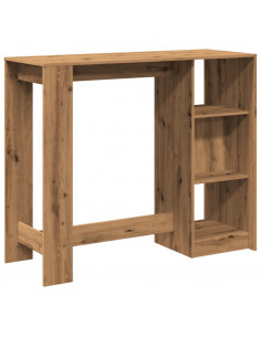 Tavolo Bar con Ripiano Rovere 124x46x103,5 cm Multistrato