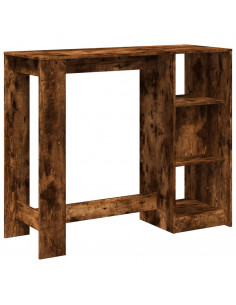 Tavolo Bar con Ripiano Rovere Fumo 124x46x103,5 cm Multistrato