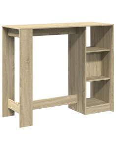 Tavolo Bar con Ripiano Rovere Sonoma 124x46x103,5cm Multistrato