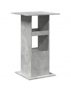 Tavolo Bar Portaoggetti Grigio Cemento 60x60x102 cm Multistrato