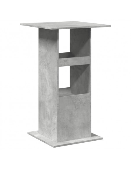 Tavolo Bar Portaoggetti Grigio Cemento 60x60x102 cm Multistrato