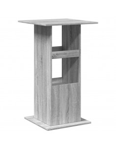 Tavolo Bar Portaoggetti Grigio Sonoma 60x60x102 cm Multistrato