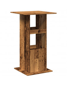 Tavolo Bar Portaoggetti Legno Antico 60x60x102cm in Multistrato