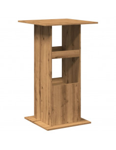 Tavolo Bar Portaoggetti Rovere 60x60x102 cm Legno Multistrato