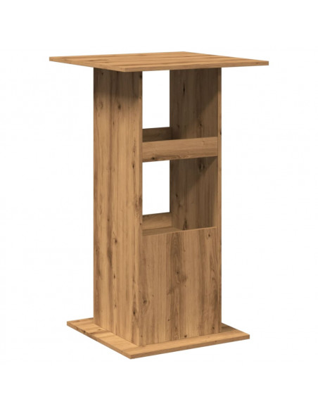 Tavolo Bar Portaoggetti Rovere 60x60x102 cm Legno Multistrato