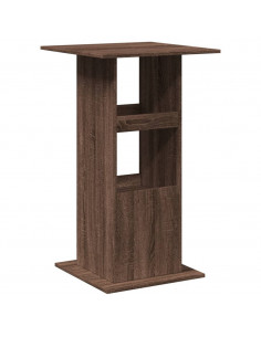 Tavolo Bar Portaoggetti Rovere Marrone 60x60x102 cm Multistrato