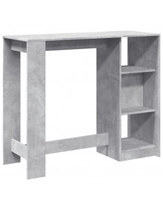 Tavolo Bar Ripiano Grigio Cemento 124x46x103,5 cm Multistrato