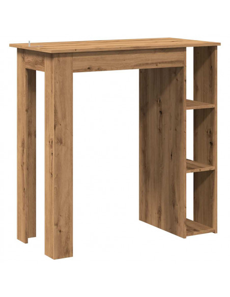 Tavolo Bar Ripiano Rovere Artigianale 102x50x103,5cm Truciolato