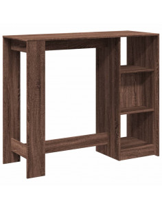 Tavolo Bar Ripiano Rovere Marrone 124x46x103,5 cm Multistrato