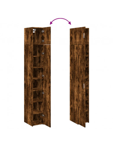 Mobile Sottile Rovere Fumo 30x42,5x225 cm in Truciolato