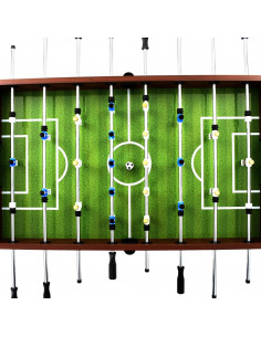 Tavolo Calcio Balilla in Acciaio 140x74,5x87,5 cm Marrone