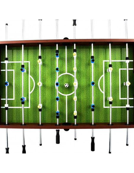 Tavolo Calcio Balilla in Acciaio 140x74,5x87,5 cm Marrone