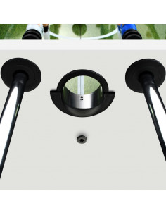 Tavolo Calcio Balilla in Acciaio 60 kg 140x74,5x87,5 cm Bianco