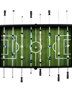 Tavolo Calcio Balilla in Acciaio 60 kg 140x74,5x87,5 cm Nero