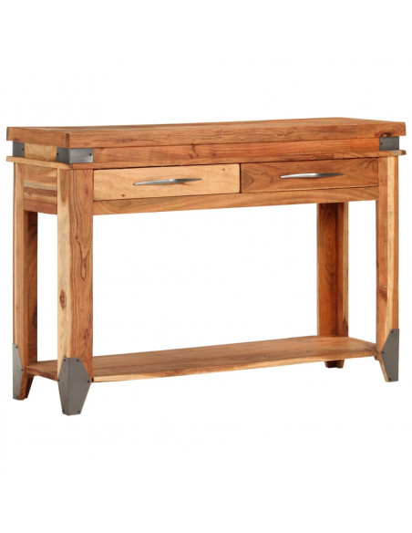 Tavolo Console 110x34x74 cm in Legno Massello di Acacia