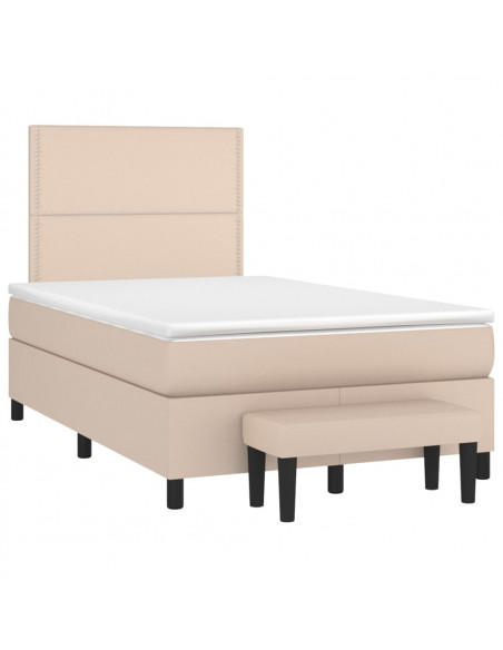 Giroletto a Molle con Materasso Cappuccino 120x200cm Similpelle