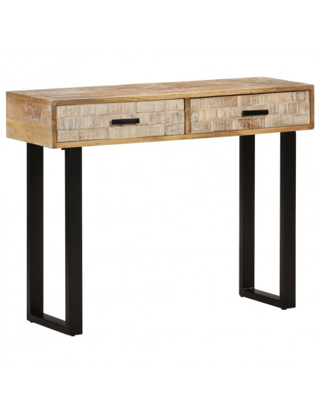 Tavolo Consolle 100x30x75 cm in Legno Massello di Mango