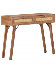 Tavolo Consolle 100x35x76 cm in Legno Massello di Mango