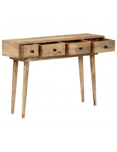 Tavolo Consolle 110x30x75 cm in Legno Massello di Mango